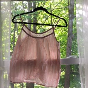 Thin light coral blouse